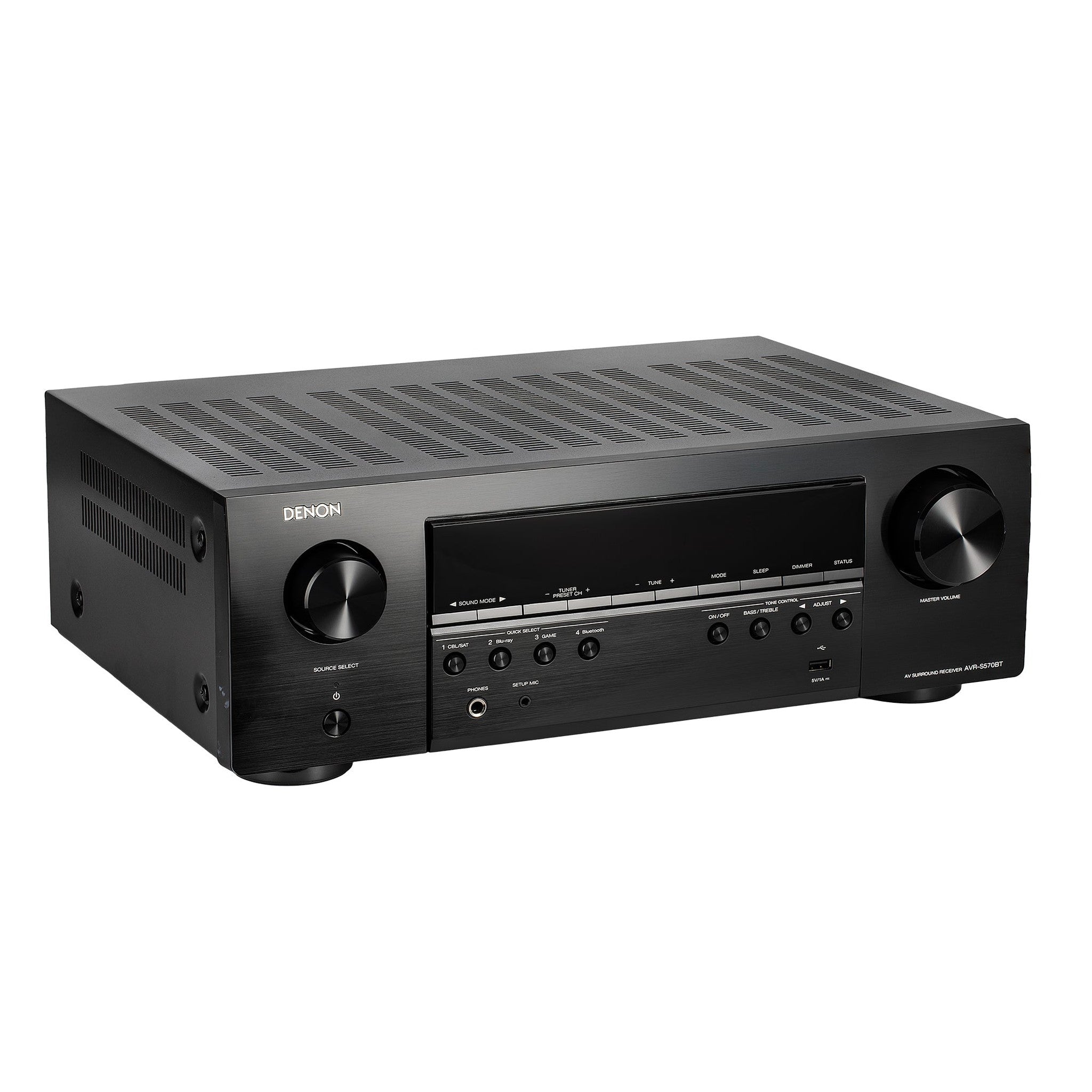 Denon AVR-S570BT 5.2-Channel A/V Receiver Bundle Denon