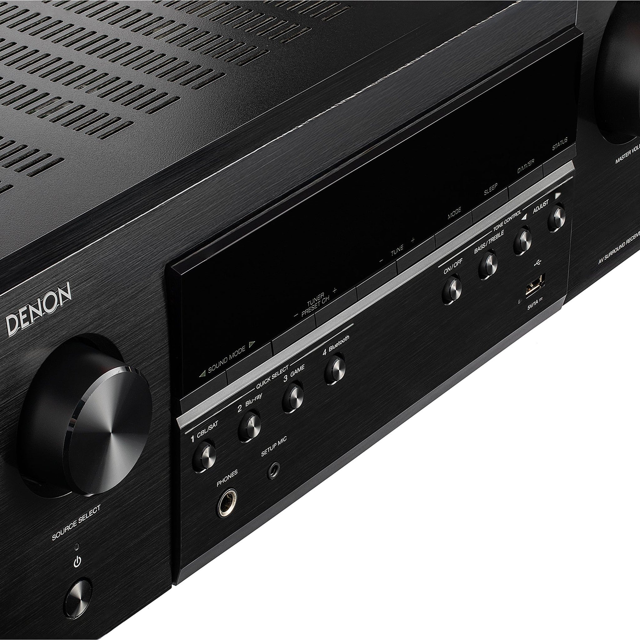 Denon AVR-S570BT 5.2-Channel A/V Receiver Bundle Denon
