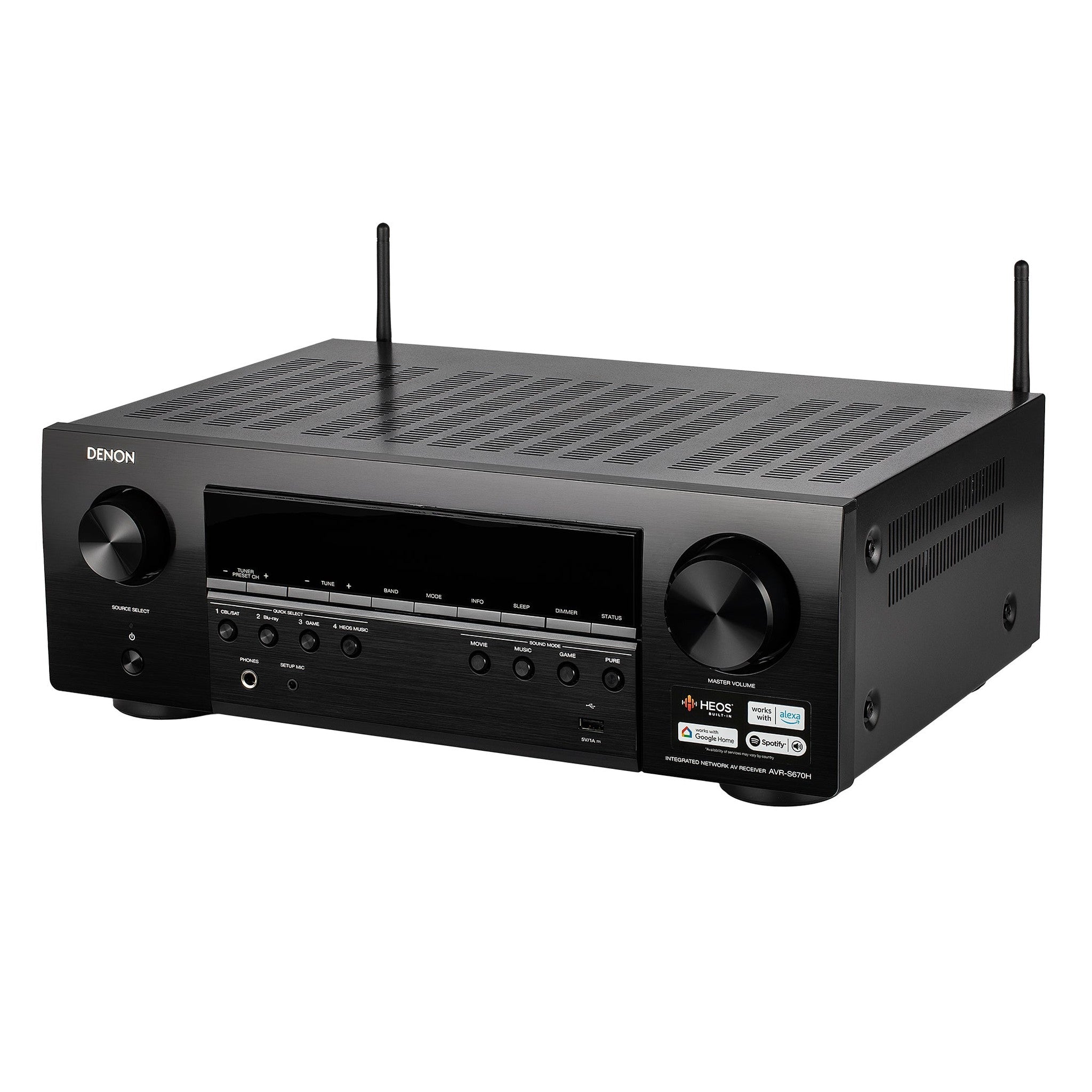 Denon S-Series AVR-S670H 5.2-Channel Network A/V Receiver Bundle Denon