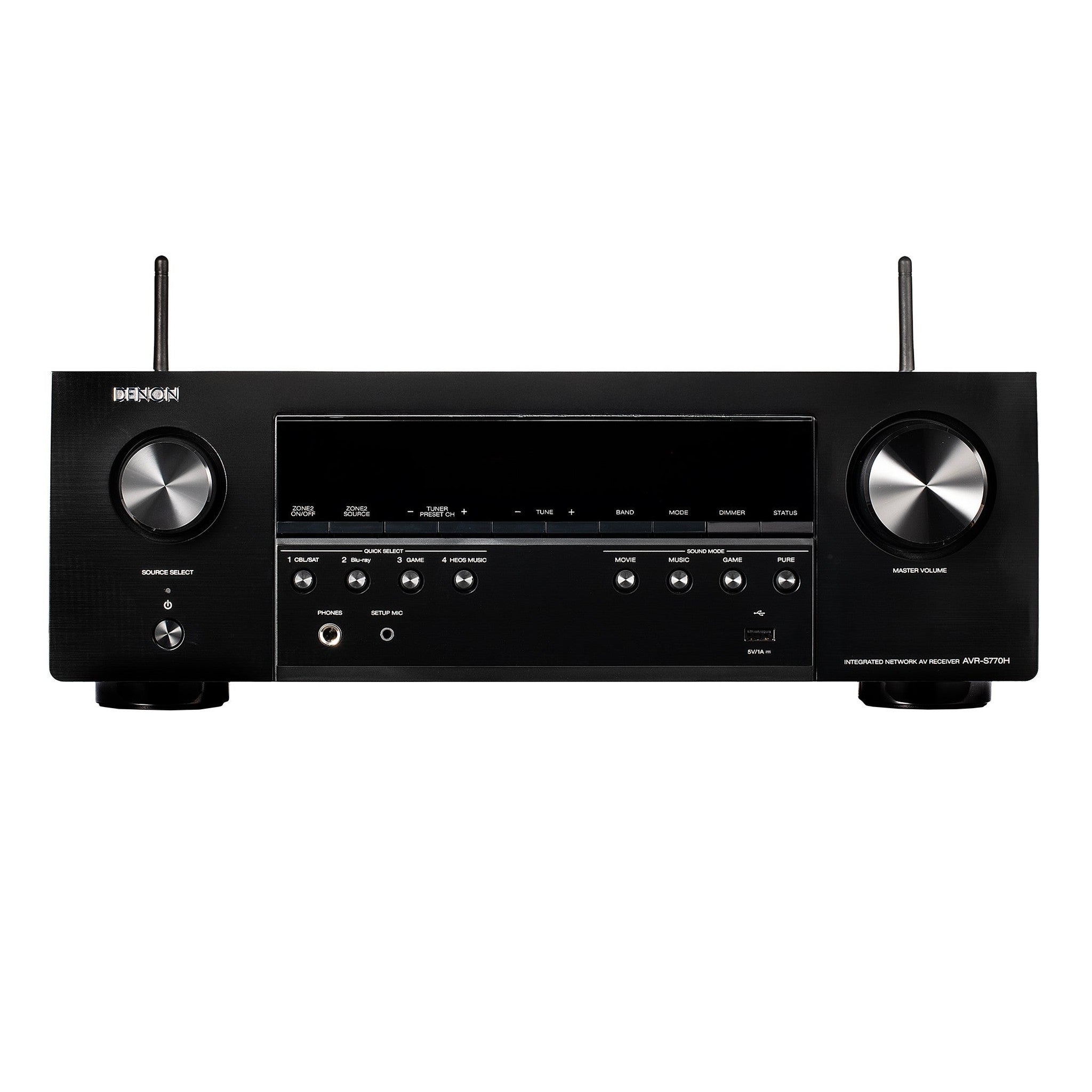 Denon AVR-S770H 7.2 Ch Home Theater Receiver - 8K UHD HDMI Receiver 75W X 7 , Wireless Streaming via Built-in HEOS, Bluetooth & Wi-Fi, Dolby TrueHD, DTS Neural:X & DTS:X Surround Sound