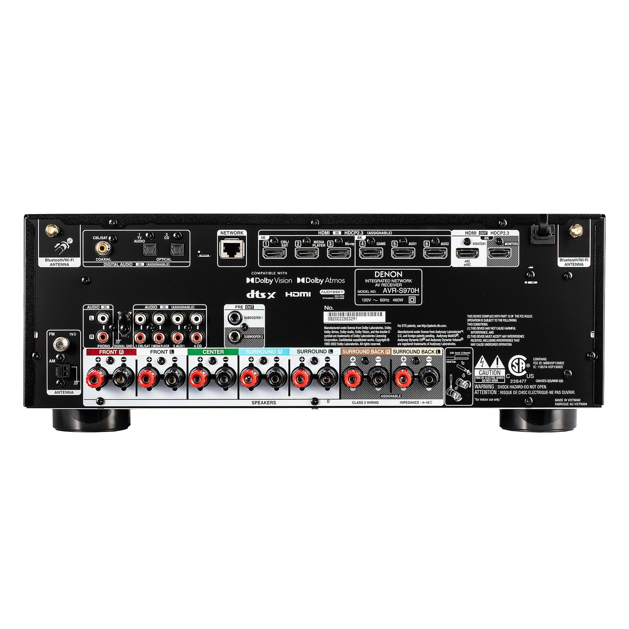 Denon AVR-S970H 7.2-Channel Network A/V Receiver Bundle