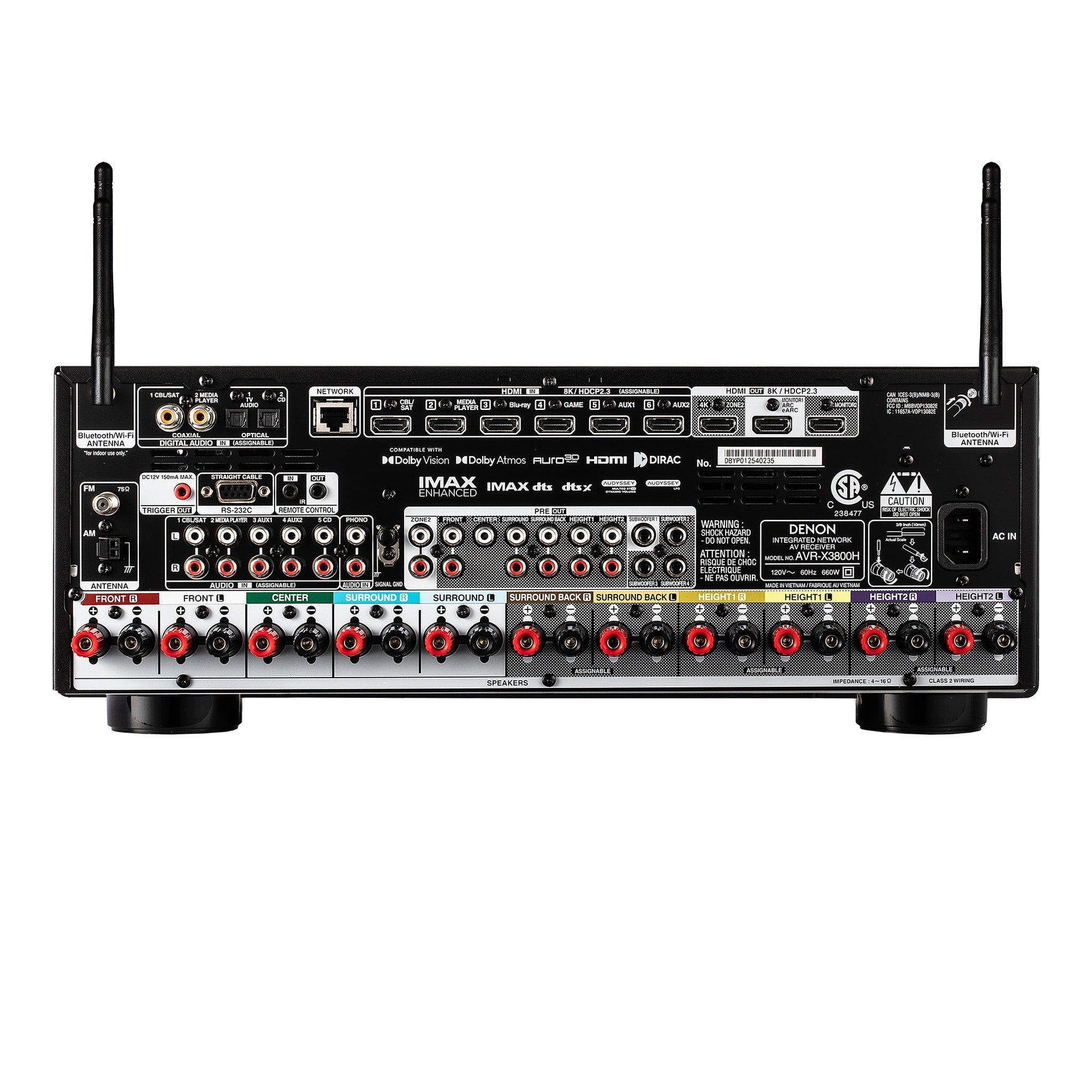 Denon AVR-X3800H 9.4-Channel Network A/V Receiver Bundle