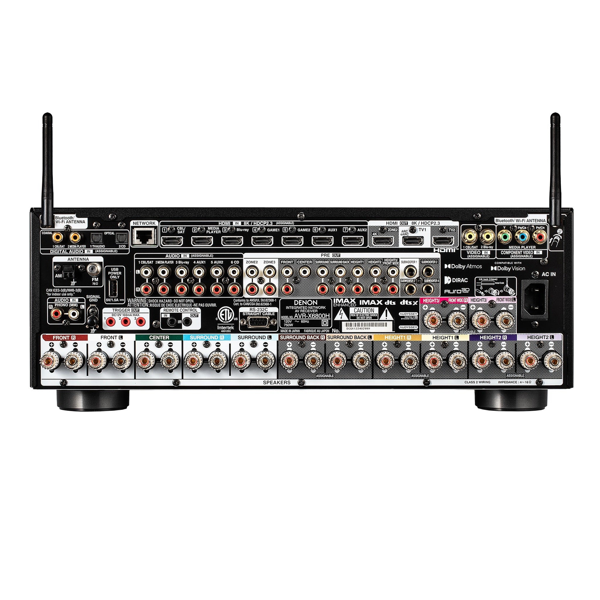 Denon AVR-X6800H 11.4-Channel Network A/V Receiver Bundle Denon