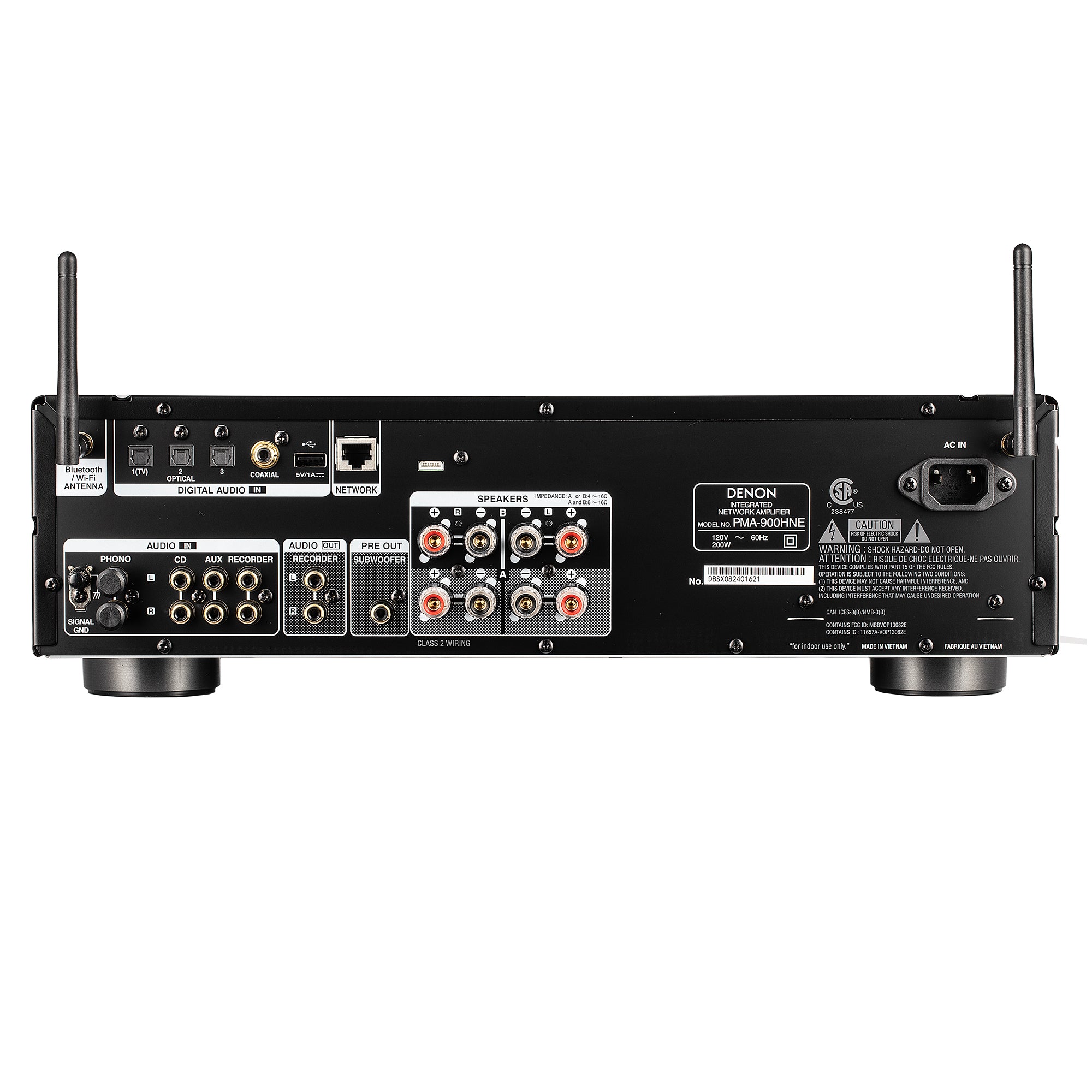 Denon PMA-900HNE Integrated Stereo Amplifier 85W x 2 , Advanced High Current Circuit, Built-in HEOS, Bluetooth & AirPlay 2, Amazon Alexa, MC & MM Phono Equalizer, Hi-Res Certified