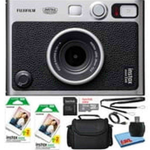Fujifilm Instax Mini EVO Instant Film Camera Black with 40 Films + 32GB Card - Reconditioned