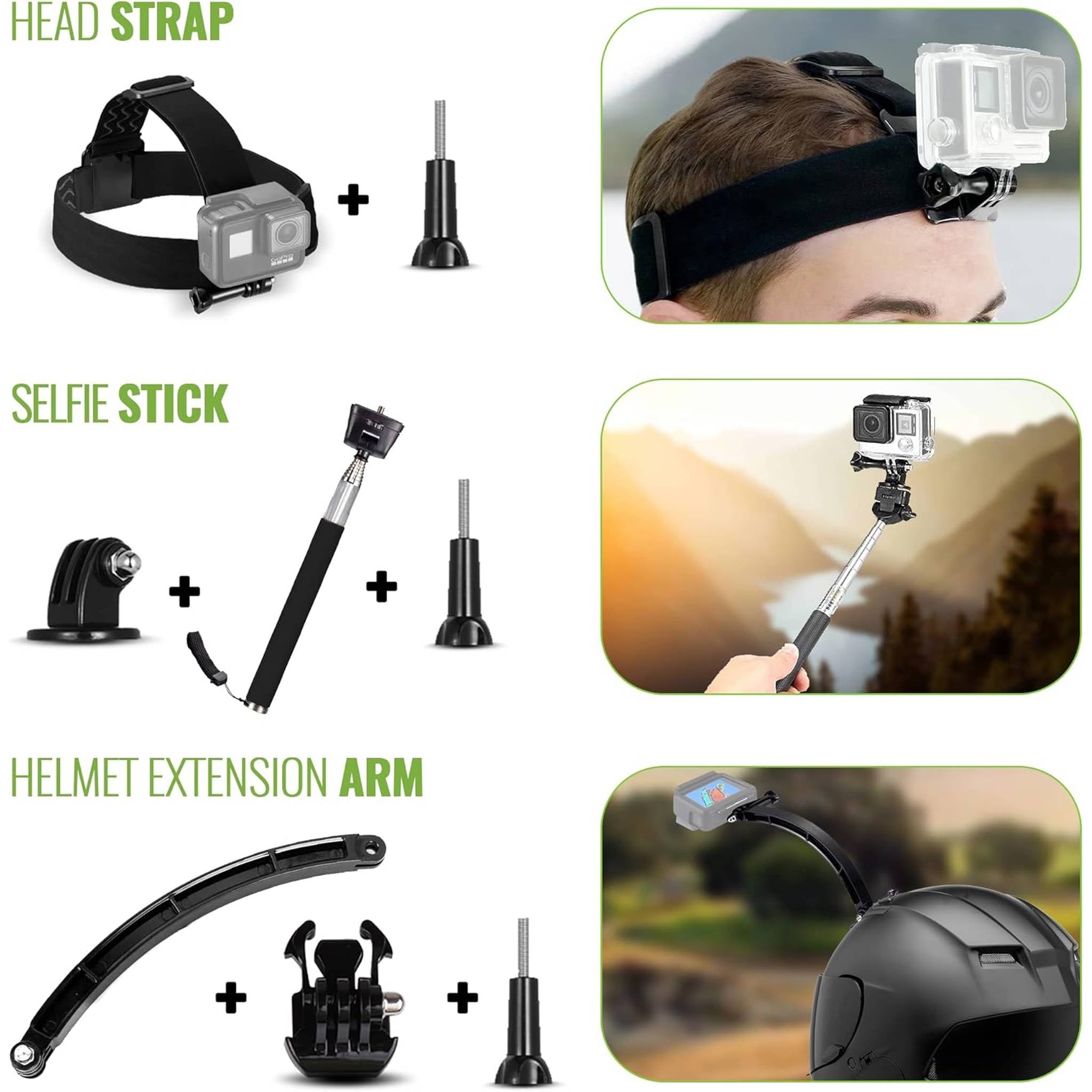 GoPro HERO13 Forest Green - Waterproof Action Camera + 64GB Card and 50 Piece Accessory Kit