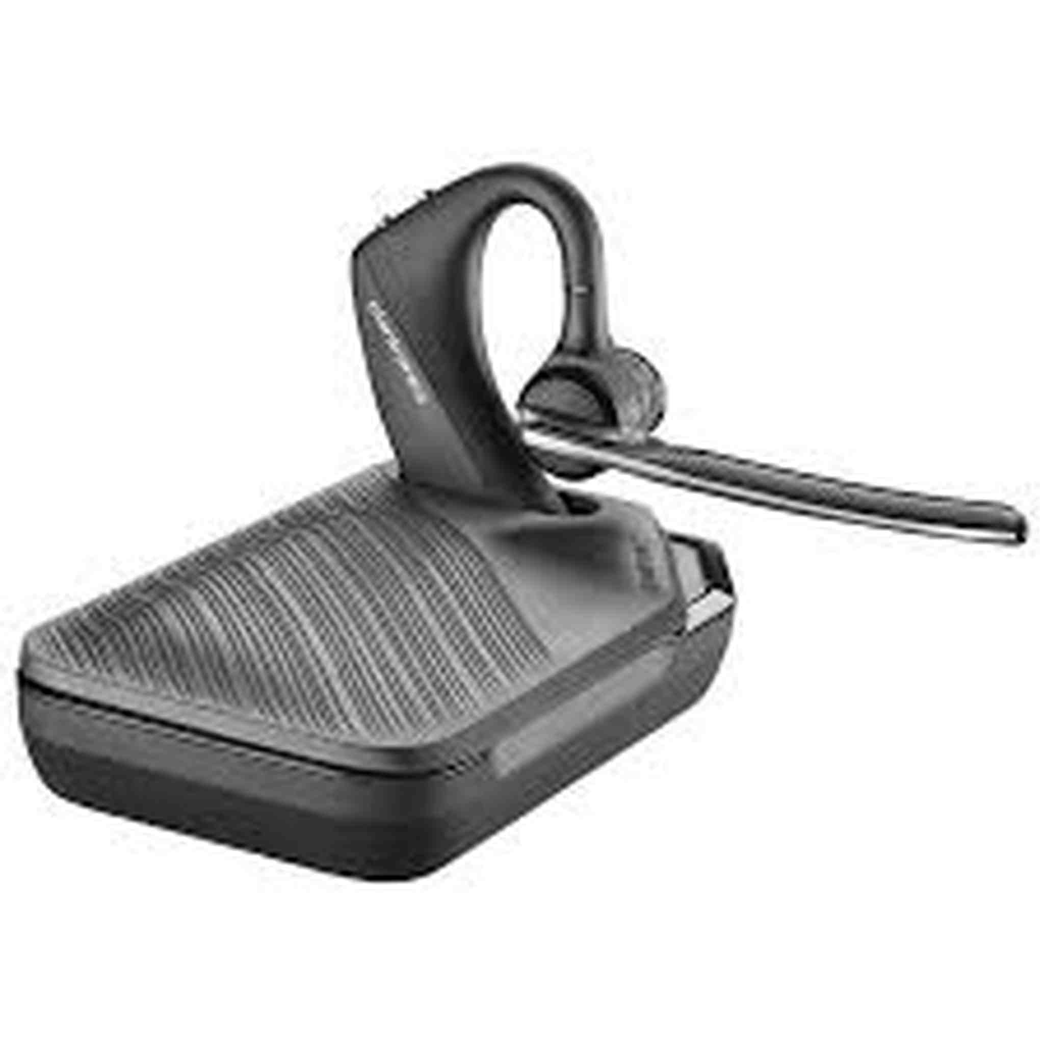 Plantronics by Poly Voyager 5200 UC Wireless Headset & Charging Case - Single-Ear Bluetooth Headset w/Noise-Canceling Mic - Connect Mobile/Mac/PC via Bluetooth - Works w/Teams, Zoom - 206110-102 Poly