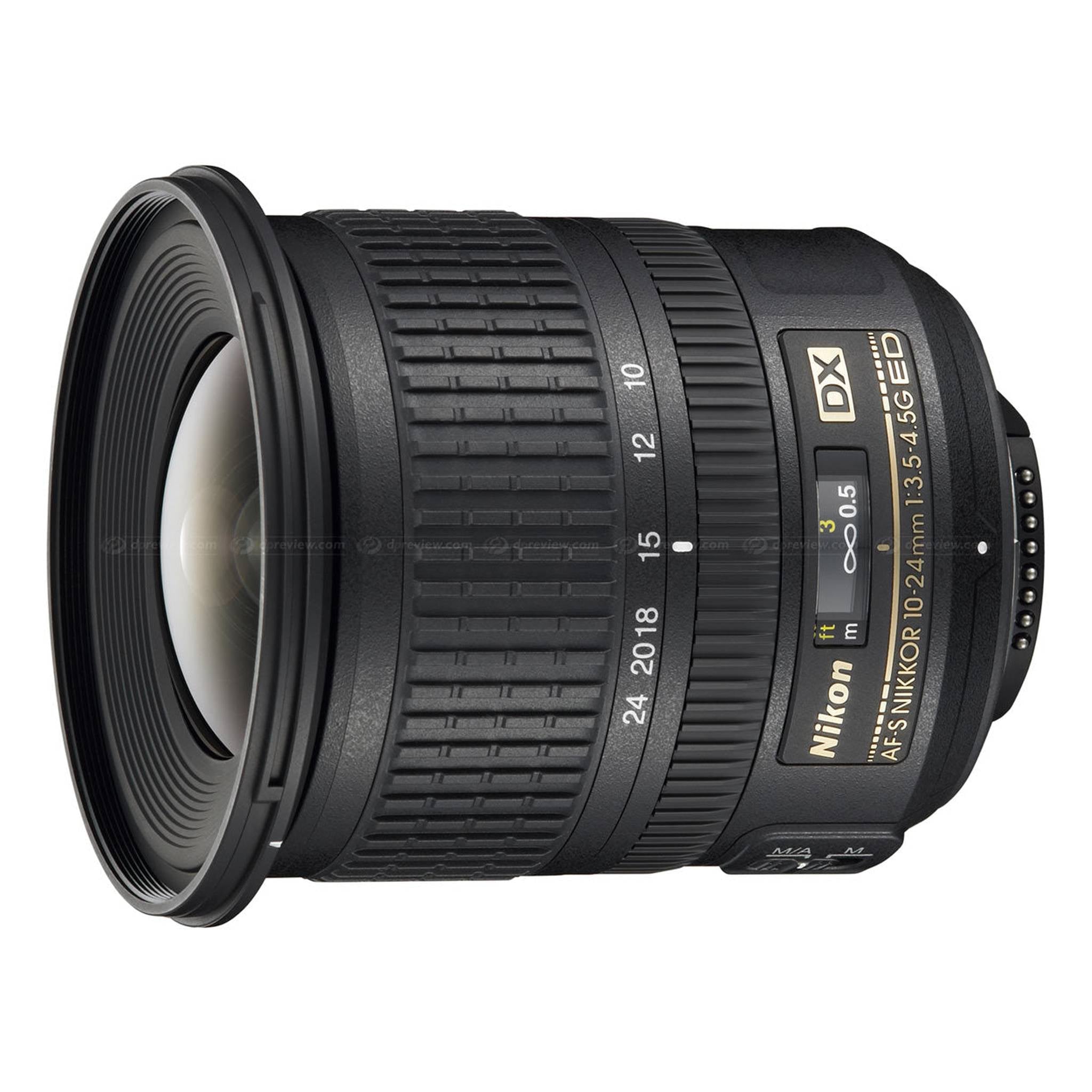 Nikon 10-24mm f/3.5/4.5G ED-IF AF-S DX Autofocus Zoom Lens for Digital SLR Cameras - International Version No Warranty Nikon