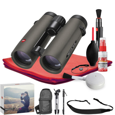 Leica 8x42 Noctivid Binocular Olive Green - Exclusive Outdoors Binoculars Bundle