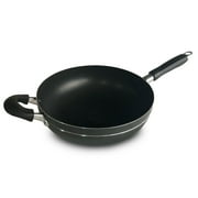 Bene Casa Wok, Stir-Fry Pan, 12-inch Aluminum non-stick wok, Stay Cool Double Handle Pan, dishwasher safe, Oven Safe Pan.
