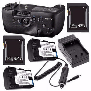 Sony Vertical Battery Grip for Alpha A99 DSLR Camera + NP-FM500H Battery + External Charger + 64GB SDXC Card Saver Bundl