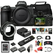 Nikon Z 7II Mirrorless Digital Camera 45.7MP (Body Only) (1653) + FTZ Mount + 64GB XQD Card + EN-EL15c Battery + Corel Photo Software + Case + Card Reader + Cleaning Set - International Model Bundle