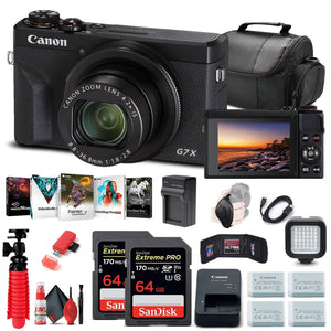 Canon PowerShot G7 X Mark III Digital Camera 3637C001 + 2 x 64GB Cards + More