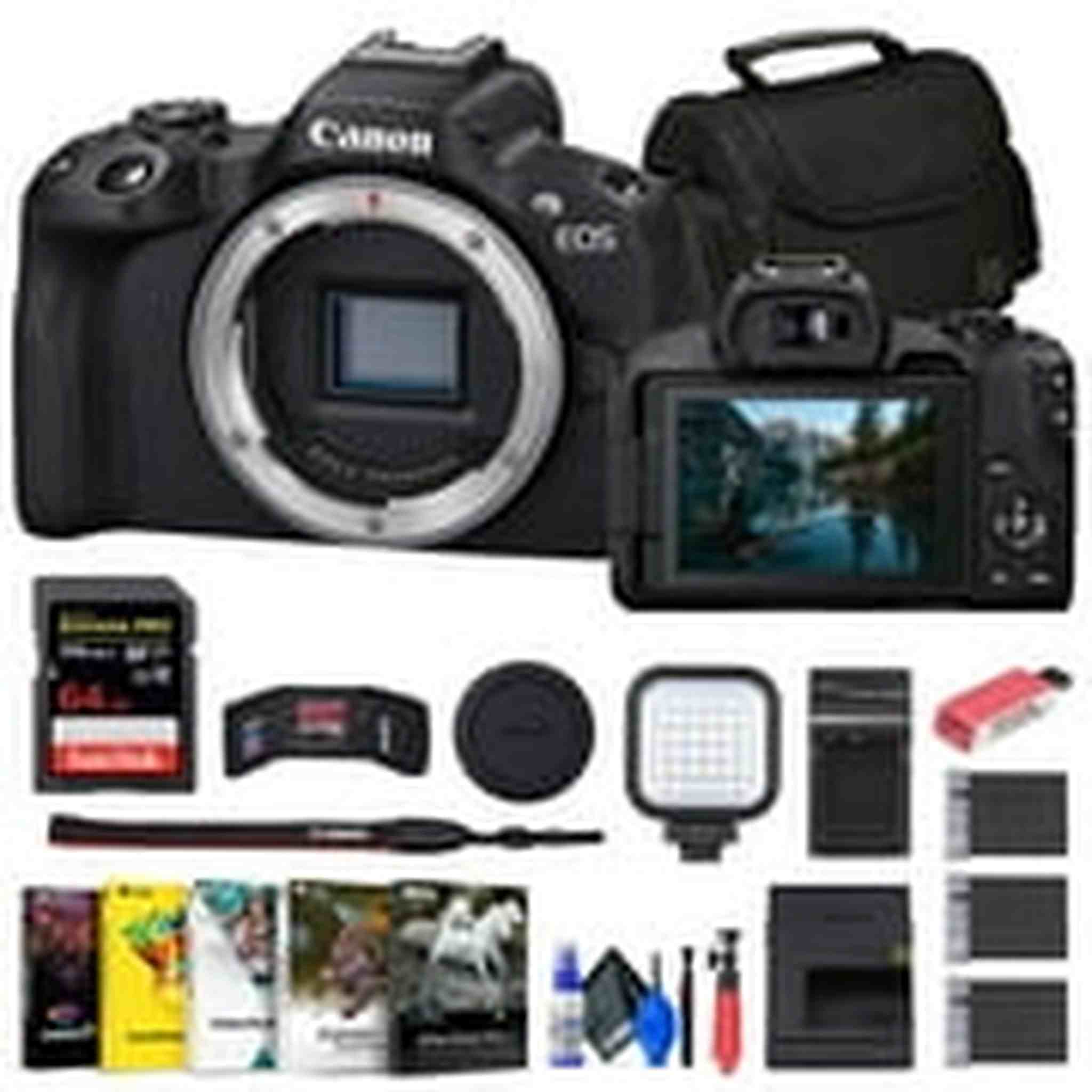 Canon EOS R50 Mirrorless Camera + 64GB Card + Bag + Charger + Battery + More Canon