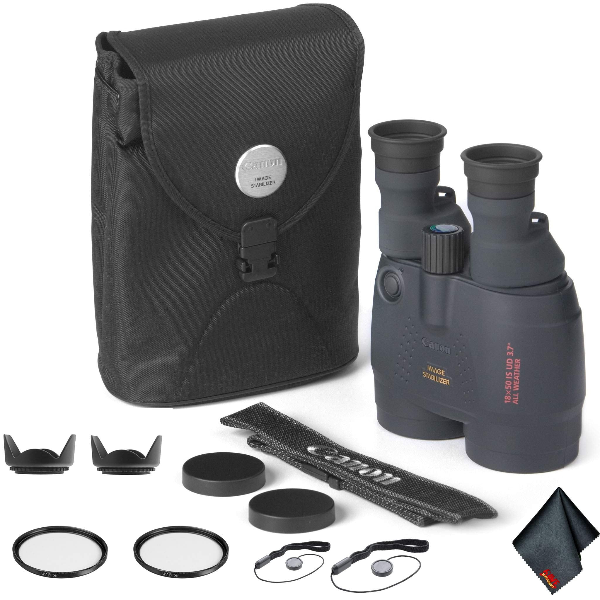 Canon 18x50 Image Stabilization All-Weather Binoculars - Starter Bundle Canon