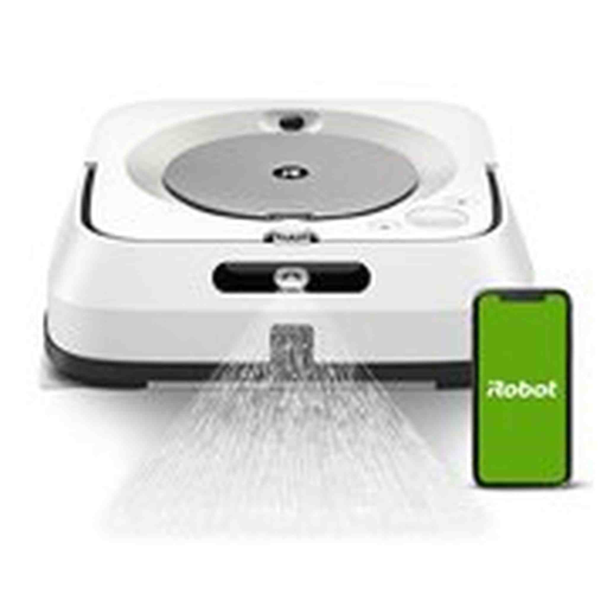 iRobot Braava Jet M6 6110 Ultimate Robot Mop- Wi-Fi Connected, Precision Jet Spray, Smart Mapping, Works with Alexa, Ideal for Multiple Rooms, Recharges and Resumes, White, Braava M6