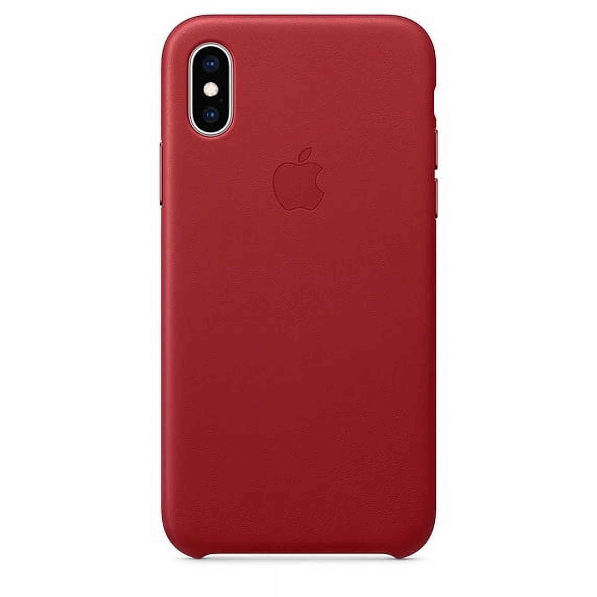 Apple Leather Case for iPhone Xs - Product RED
