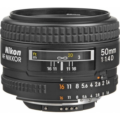 Nikon AF FX NIKKOR 50mm f/1.4D Fixed Zoom Lens with Auto Focus for Nikon DSLR Cameras International Version No Warranty