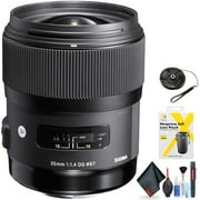 Sigma 35mm f/1.4 DG HSM Art Lens for Nikon F for Nikon F Mount + Accessories International Model with 2 Year Warranty