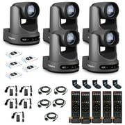 5 x PTZOptics Move 4K PTZ Camera with 20x Zoom Gray PT20X-4K-GY-G3 + 5 x Wall Mount
