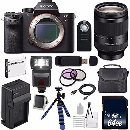 Sony Alpha a7R II Mirrorless Digital Camera (International Model) + Sony FE 24-240mm f/3.5-6.3 OSS Lens + 72mm 3 Piece Ultimate Bundle