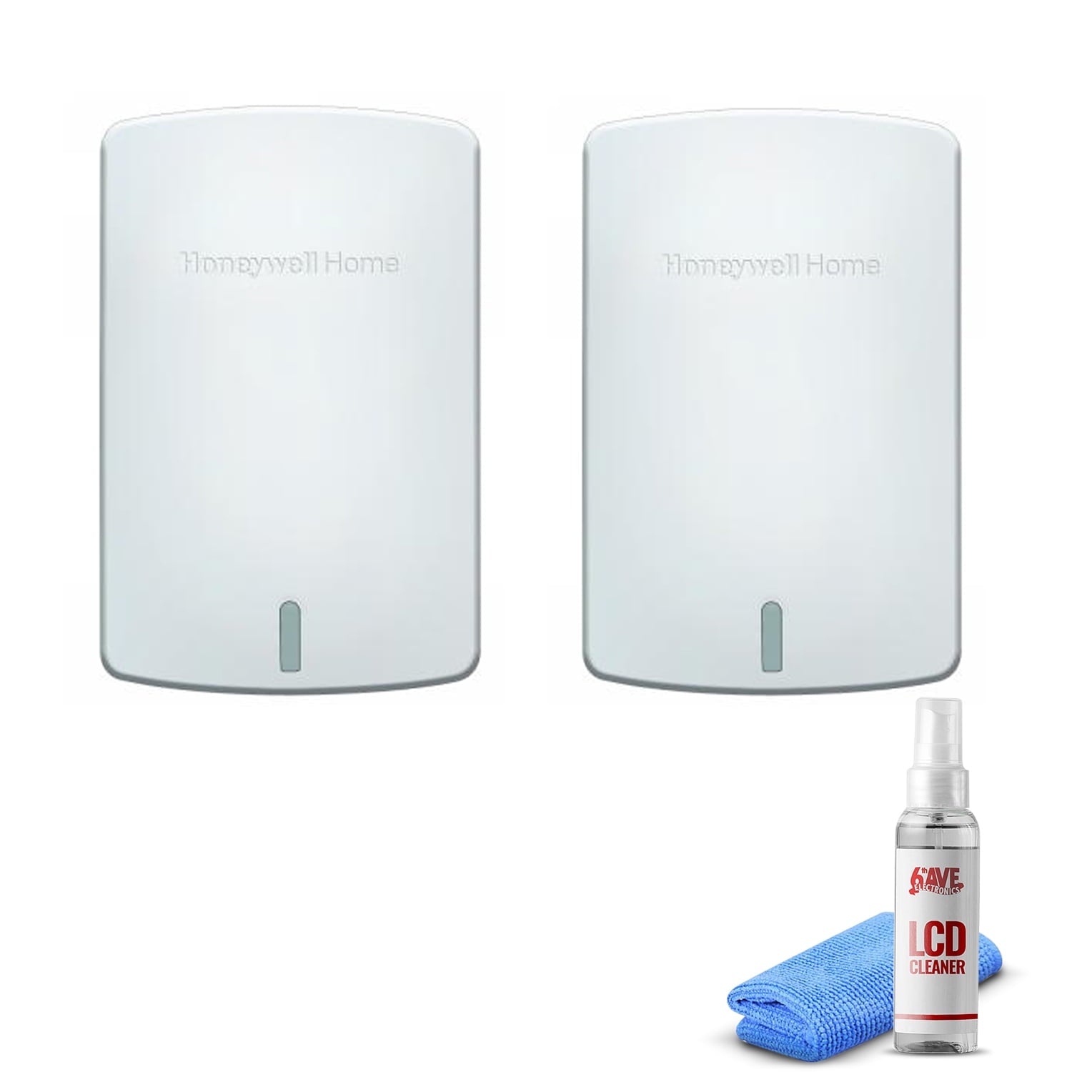 2-Pack Honeywell Wireless Indoor Sensor - White C7189R1004/U + LCD Cleaner