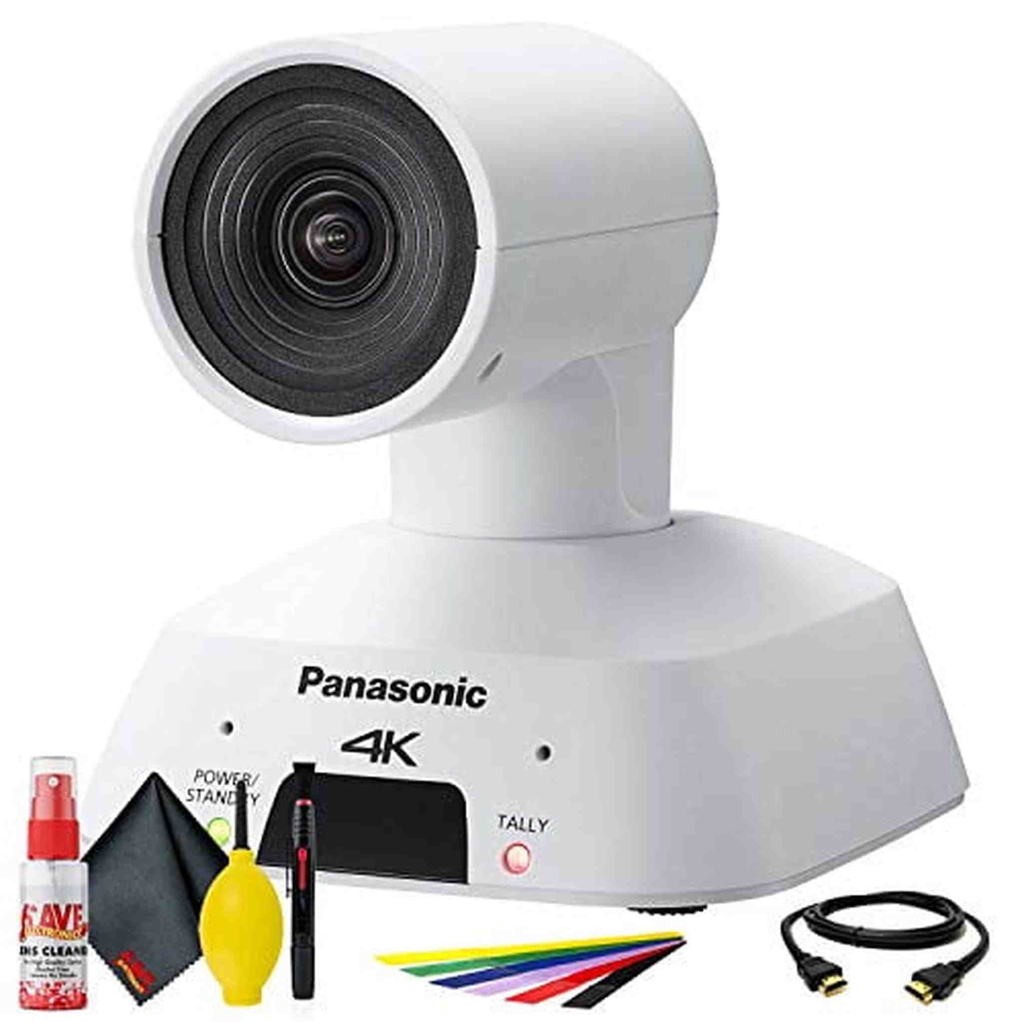 Panasonic Compact 4K PTZ, HDMI, USB, Streaming PTZ Camera Black AW-UE4KG + Deluxe Cleaning Set + HDMI Cable + Velcro Straps -Base Bundle Parent