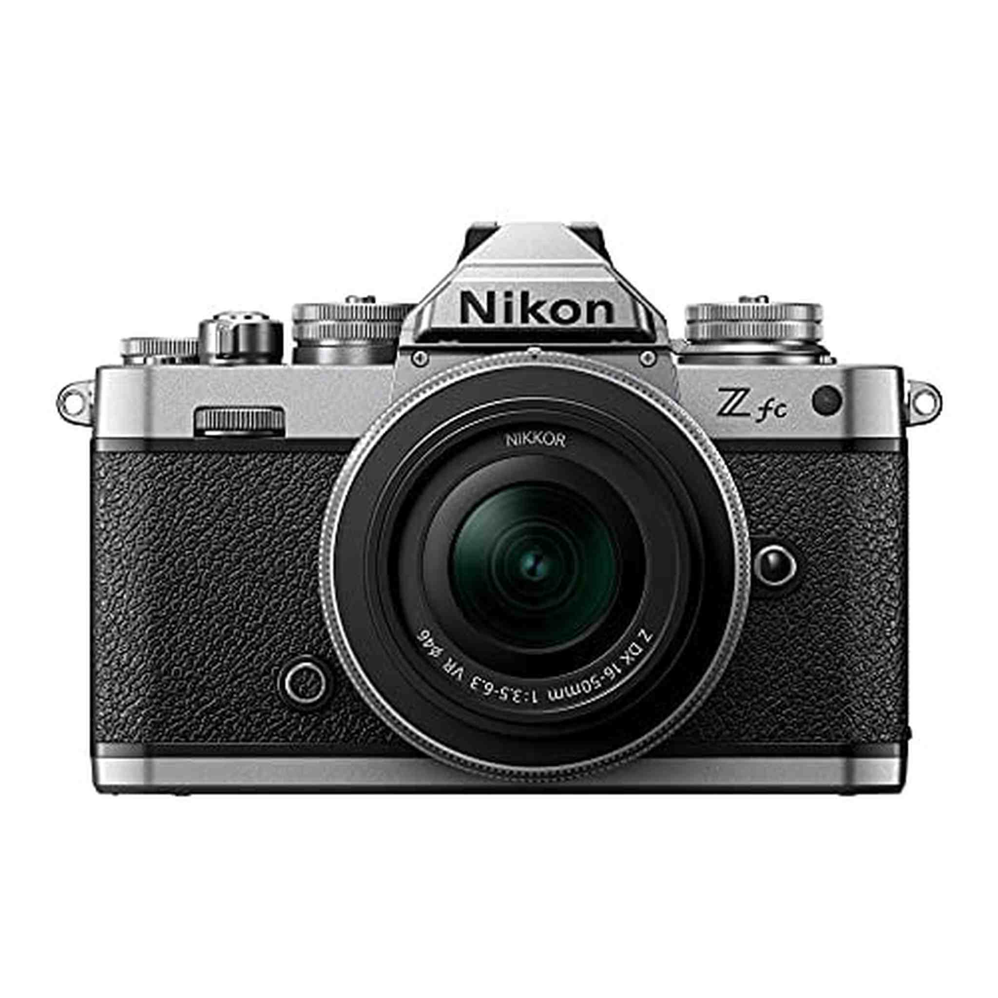 Nikon Z fc DX-Format Mirrorless Camera Body w/NIKKOR Z DX 16-50mm f/3.5-6.3 VR - Silver - Reconditioned Nikon