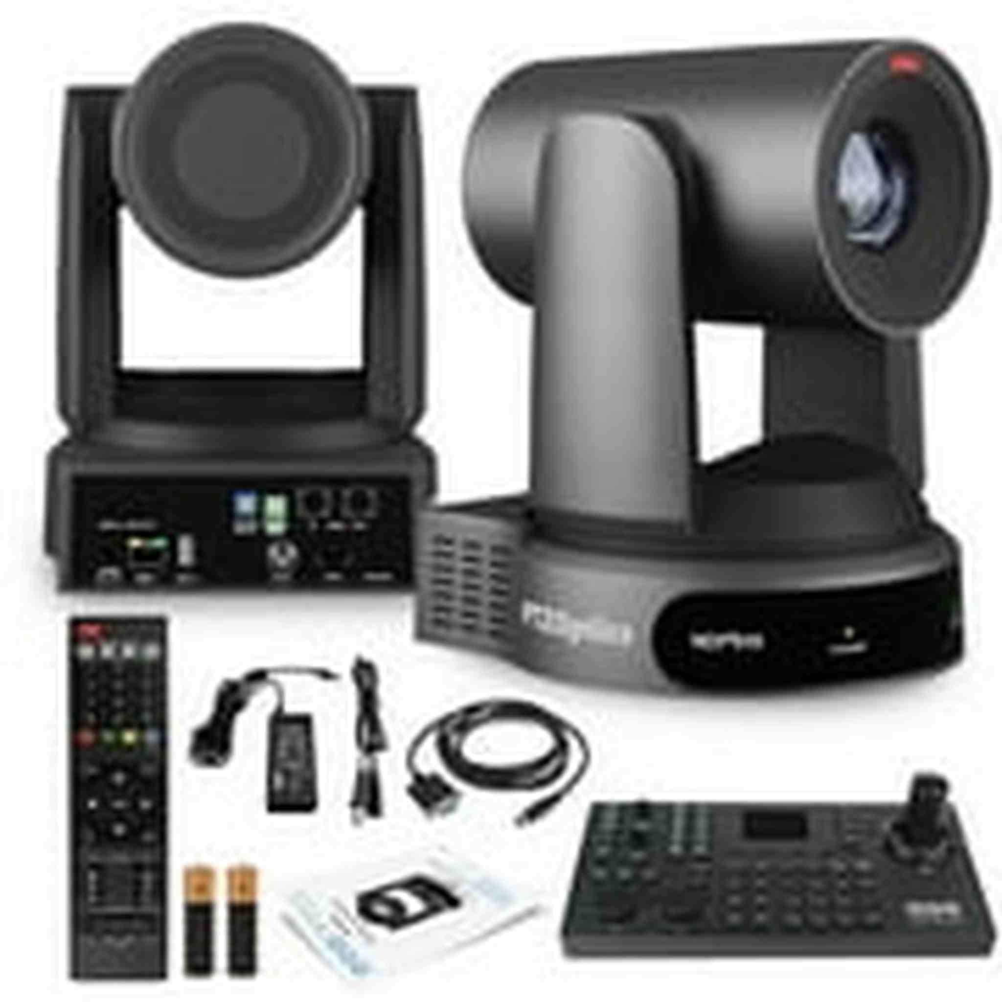 PTZOptics Move 4K PTZ Camera with 30x Zoom Gray PT30X-4K-GY-G3 + SuperJoy PTZ Controller PTZOptics