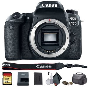 Canon EOS 77D DSLR Camera International Model 1892C001 - Starter Bundle