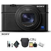 Sony Cyber-shot DSC-RX100 VI Camera DSCRX100M6/B With Soft Bag, 64GB Memory Card, Card Reader , Plus Essential Accessories