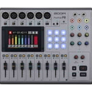 Zoom PodTrak P8 Podcast Recorder, 6 Microphone Inputs, 6 Headphone Outputs, Phone Input, Sound Pads, Onboard Editing, Record to SD card, USB Audio Interface, Battery Powered Zoom