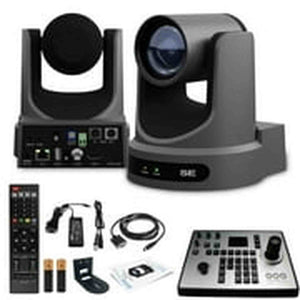 PTZOptics Move SE PTZ Camera with 30x Optical Zoom PT30X-SE-GY-G3 + PT-JOY-G4 Controller + Wall Mount PTZOptics