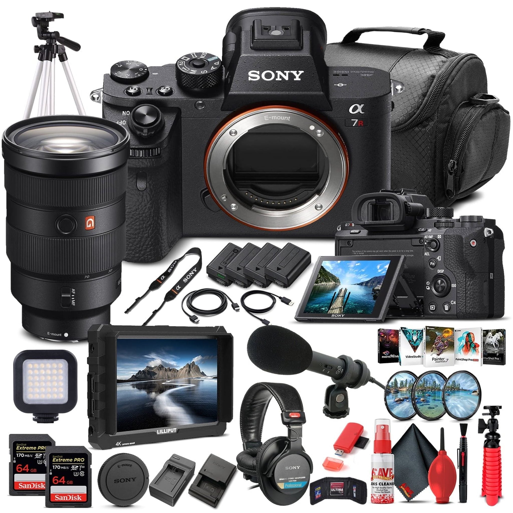Sony Alpha a7R II Mirrorless Camera W/ Sony FE 24-70mm Lens - Pro Bundle Sony