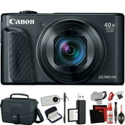 Canon PowerShot SX740 HS Digital Camera (Black) (International Model) with Extra Accessory Bundle