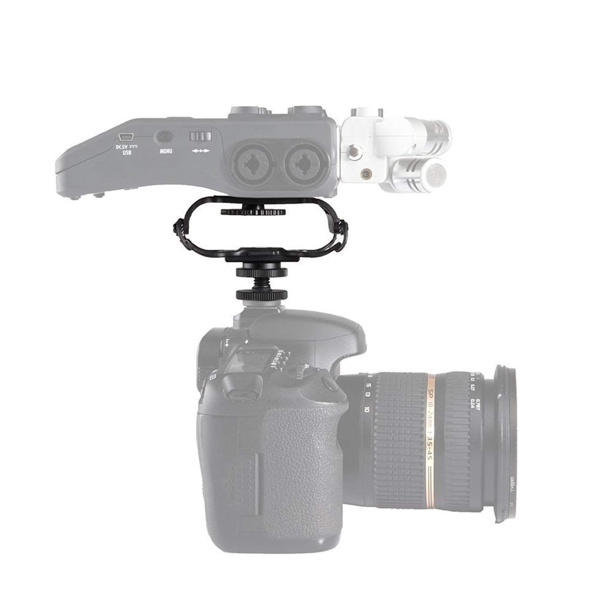 Shock Mount for Camera Recorder, BOYA BY-C10 Universal Microphone and Portable Recorder ShockMount - Fits The Zoom H4n, H5, H6, Tascam DR-40, DR-05, DR-07 with 1/4" Mounting Screw Vlog Blog Video