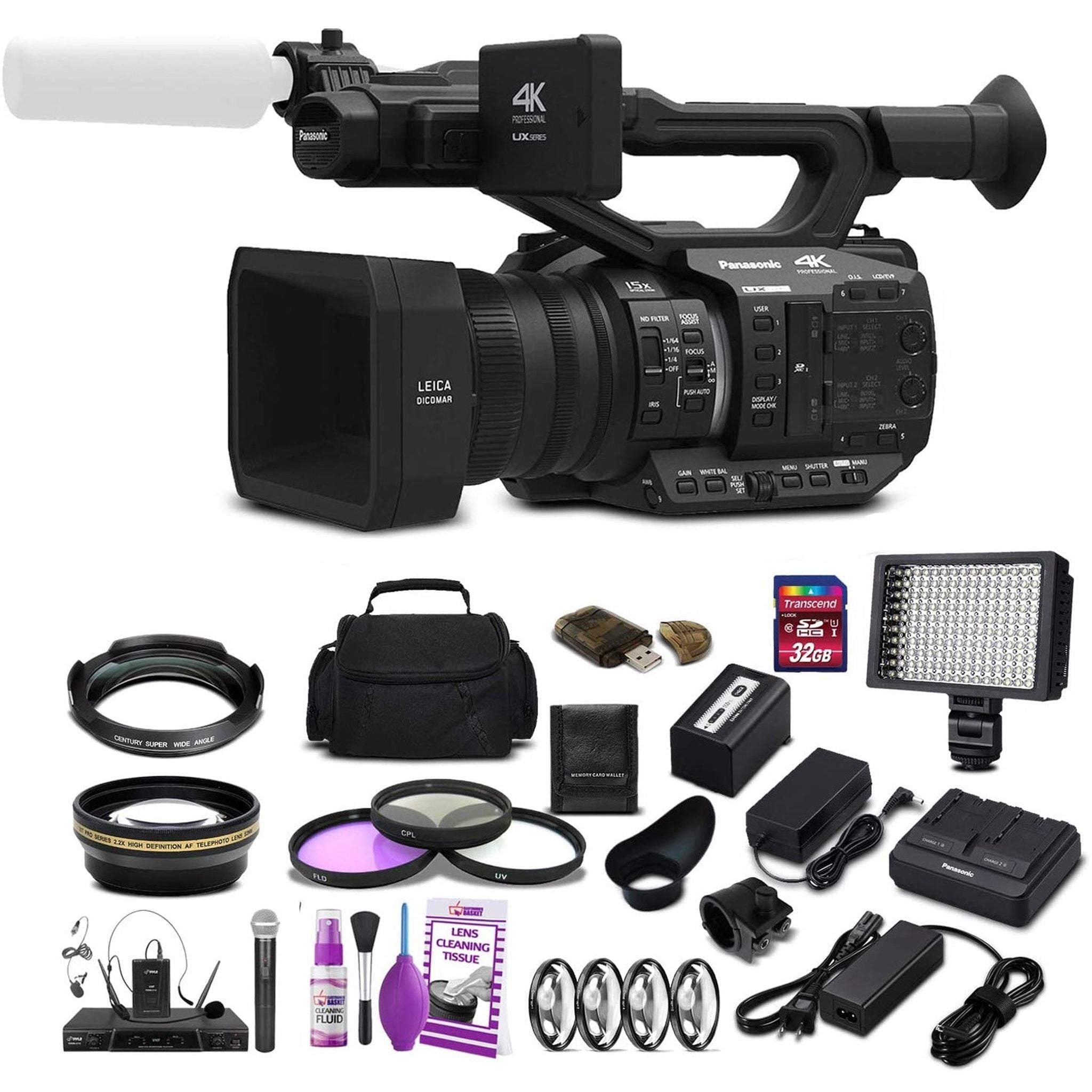 Panasonic AG-UX90 4K/HD Professional Camcorder AG-UX90PJ Base Bundle