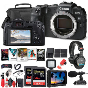 Canon EOS RP Mirrorless Digital Camera 3380C002 + 4K Monitor + More - Reconditioned Canon