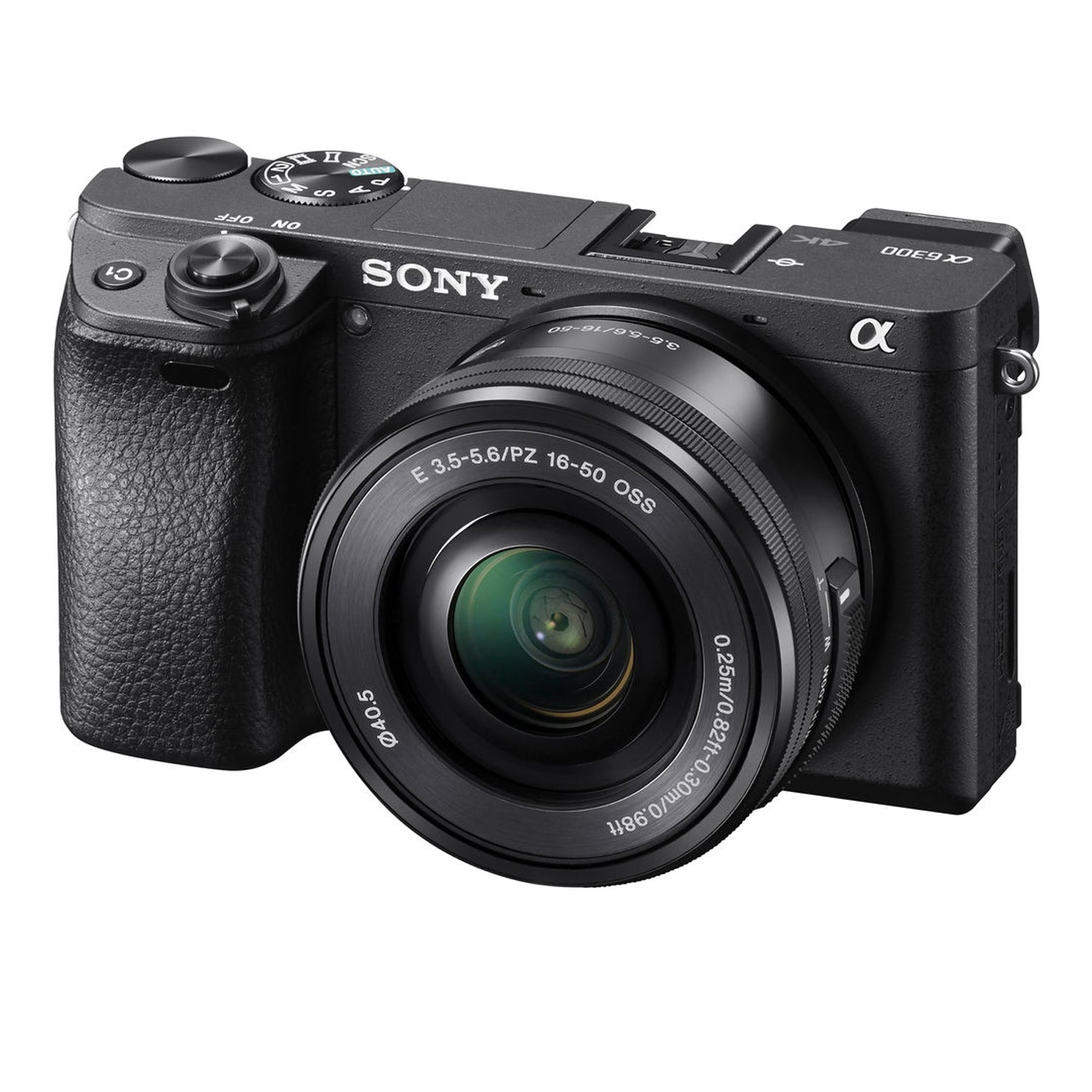 Sony Alpha a6300 Mirrorless Camera with 16-50mm Lens Black ILCE6300L/B With Soft Bag, 64GB Memory Card, Card Reader , Plus Essential Accessories