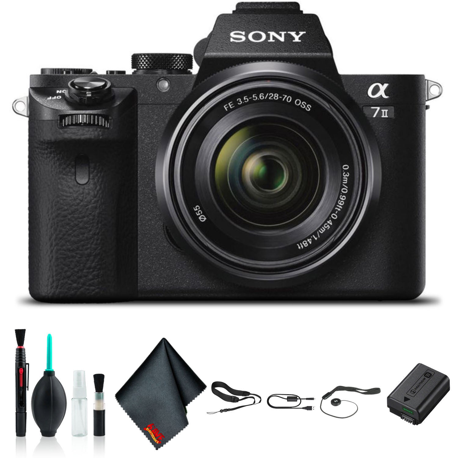 Sony Alpha a7 II Mirrorless Camera with FE 28-70mm f/3.5-5.6 OSS Lens ILCE7M2K/B Bundle