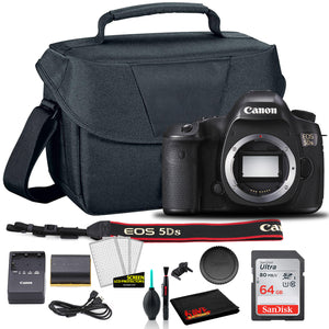 Canon EOS 5DS DSLR Camera Body Only 0581C002 + EOS Bag + Sandisk Ultra 64GB Card + Cleaning Set And More International Model