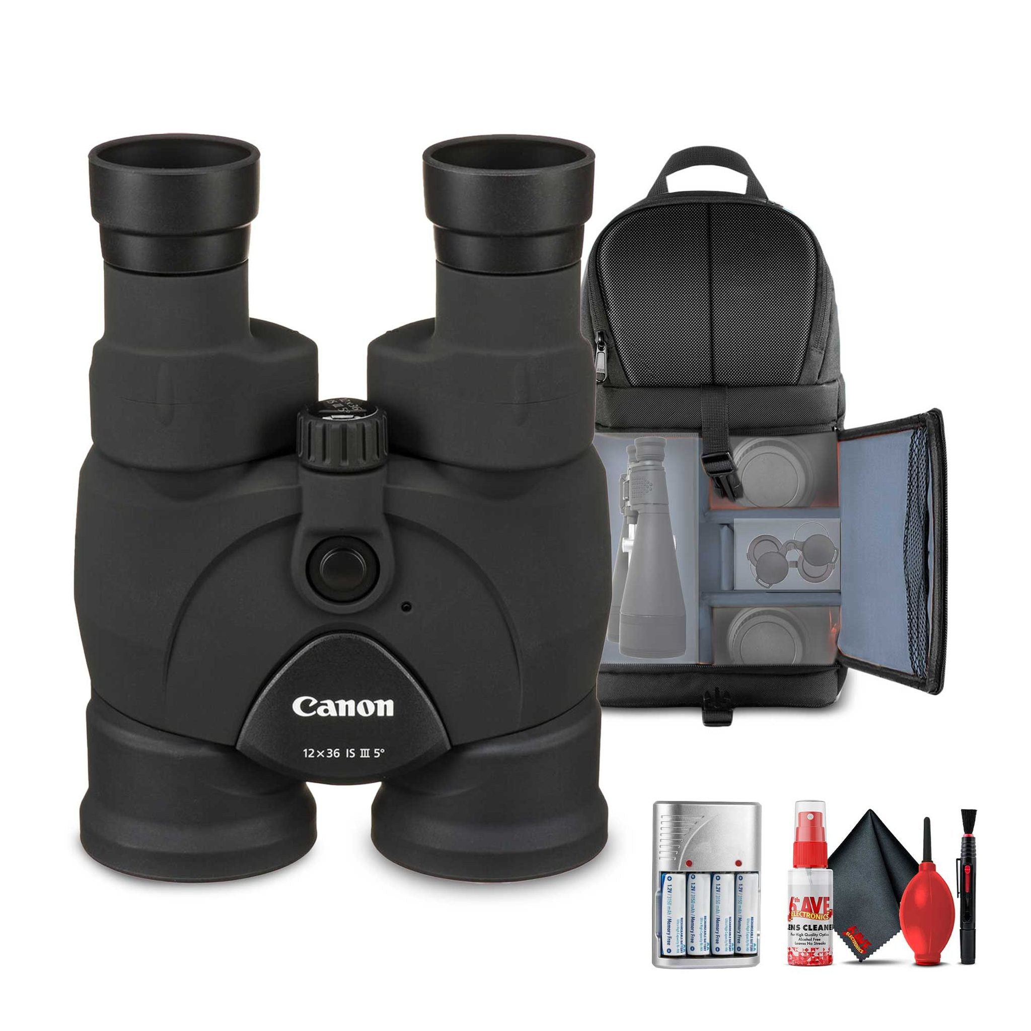 Canon 12x36 IS III Image Stabilized Binoculars + Sling Backpack + More Canon