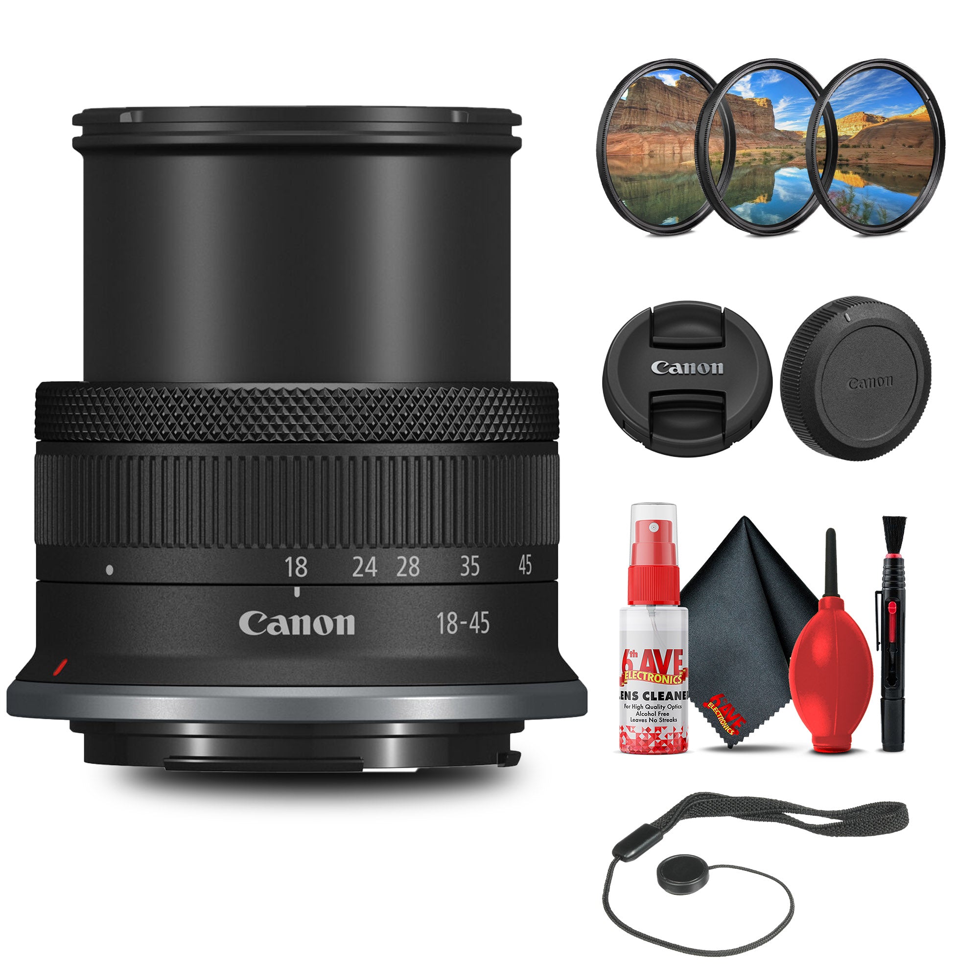Canon RF-S 18-45mm f/4.5-6.3 IS STM Lens with 64GB Extreme Pro Card + More