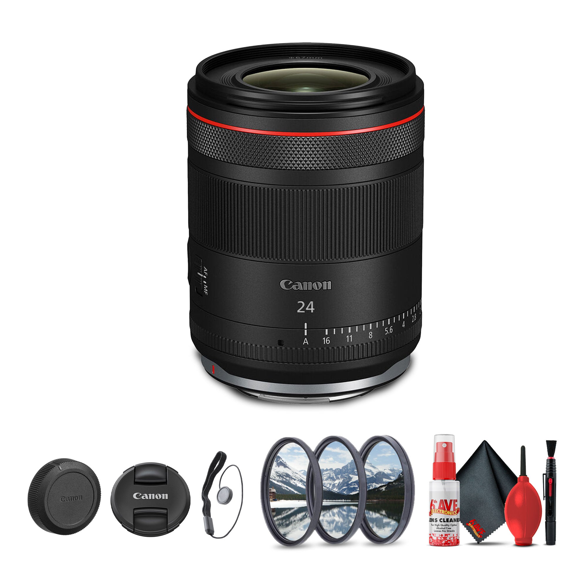 Canon RF 24mm f/1.4 L VCM Wide-Angle Lens (Canon RF) + Lens Filter Kit + More