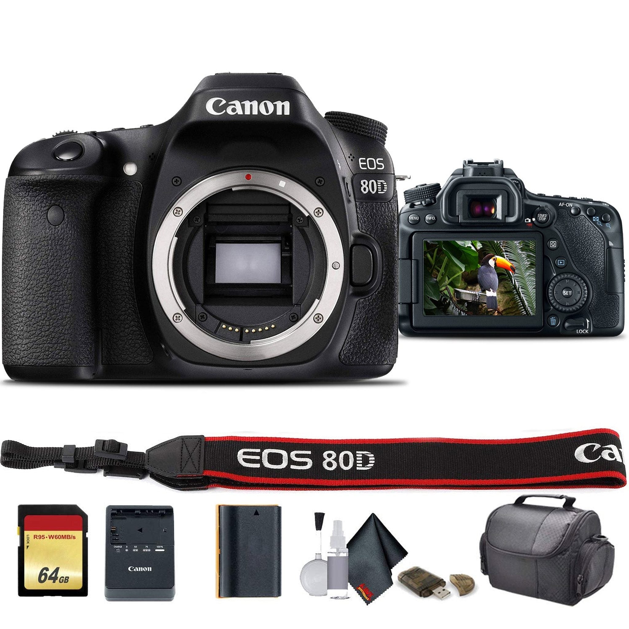 Canon EOS 80D DSLR Camera 1263C004 - Starter Bundle - Used Canon