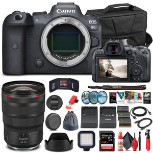 Canon EOS R6 Mirrorless Camera W/ Canon RF 24-70mm Lens - Advanced Bundle - Reconditioned Canon