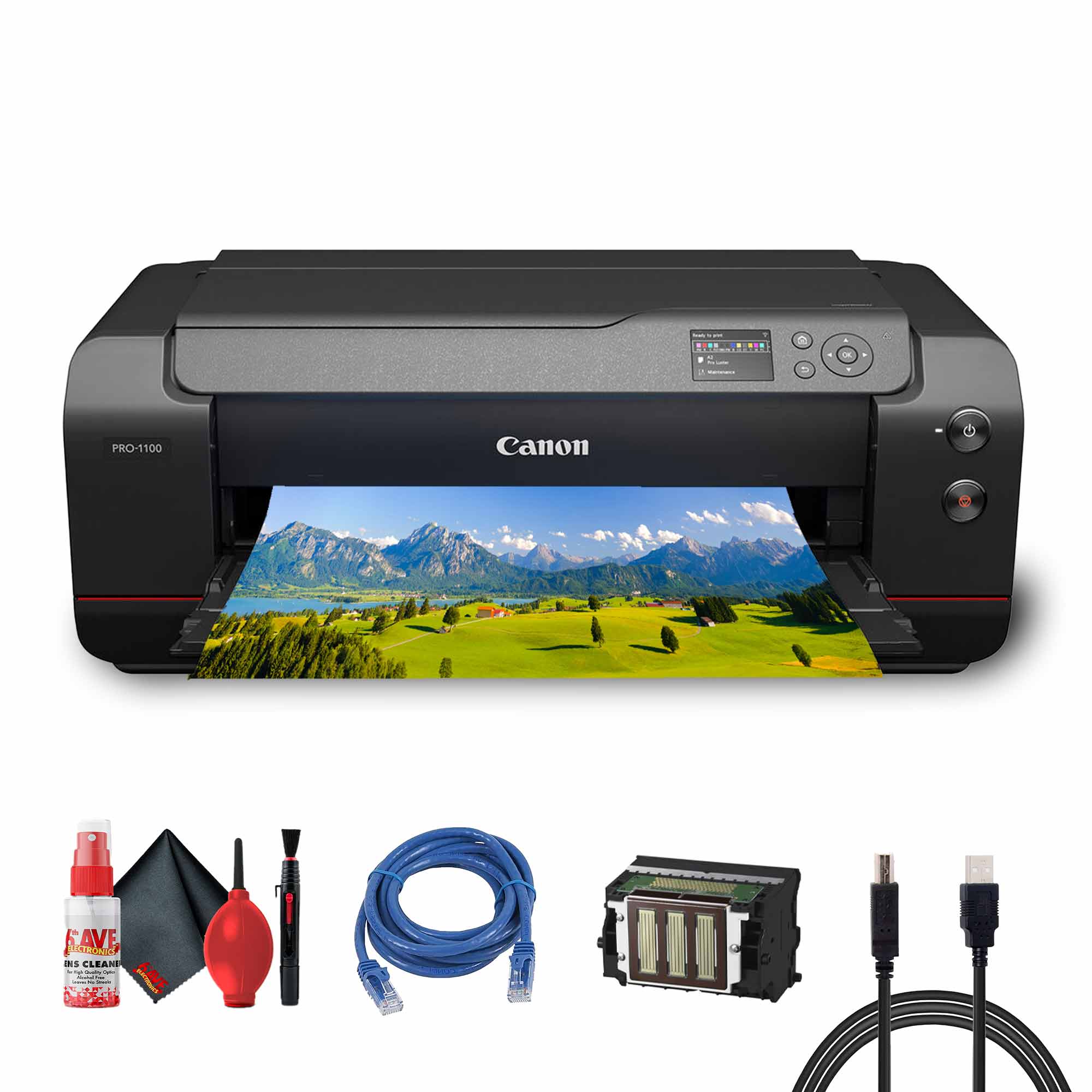 Canon imagePROGRAF PRO-1100 Professional 17" Wireless Inkjet Photo Printer + More
