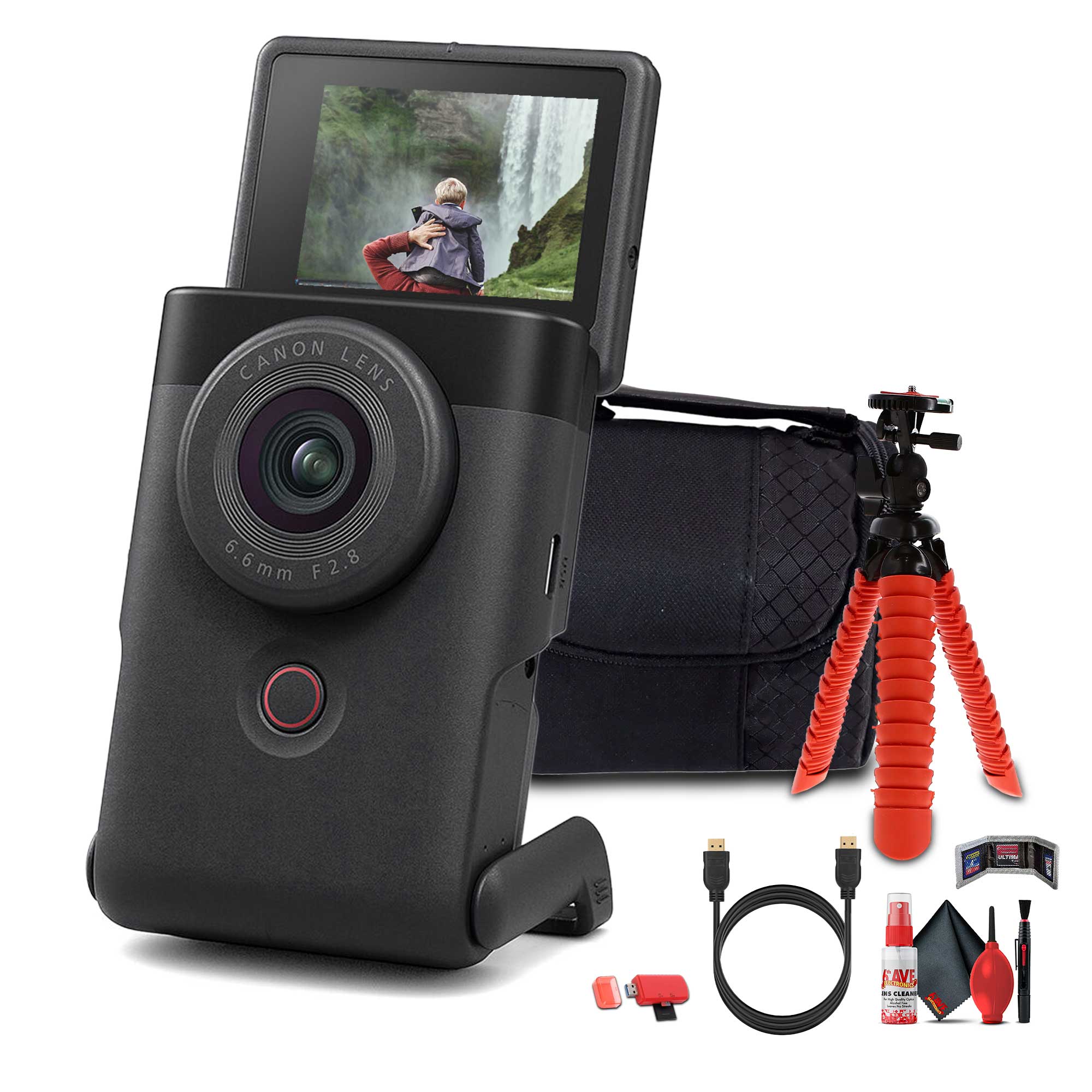 Canon PowerShot V10 Content Creator Compact Vlogging Camera Black + More