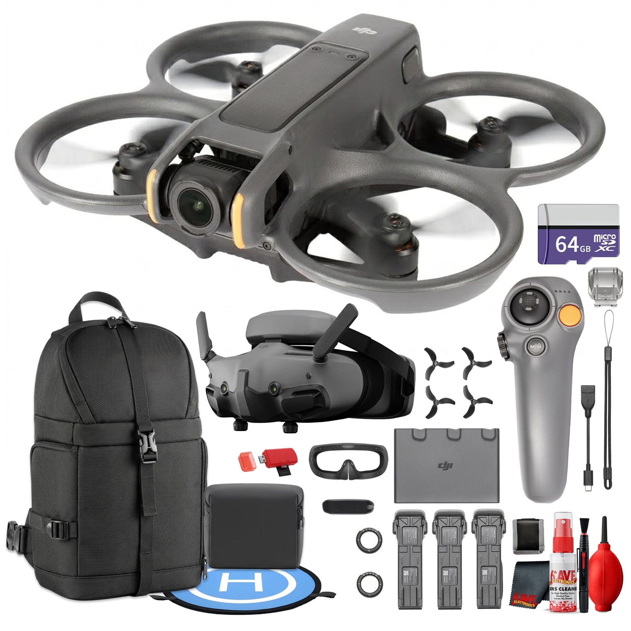 DJI Avata 2 Drone Goggles 3 Fly More Combo 3 Battery FPV
