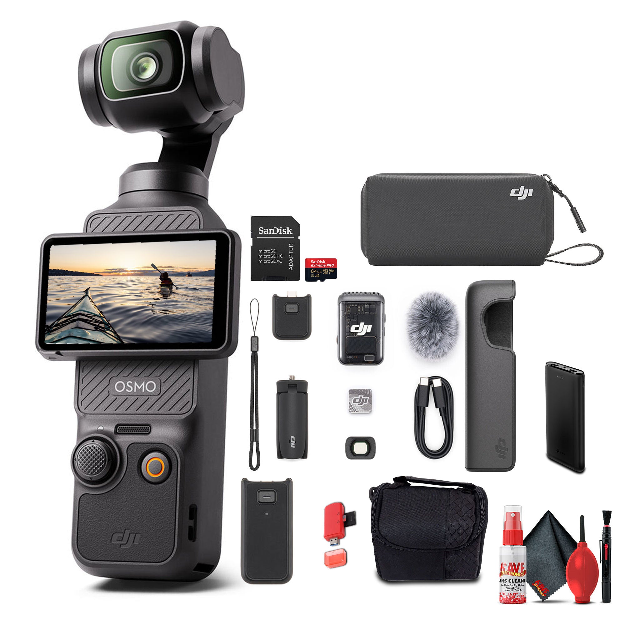 DJI Osmo Pocket 3 Creator Combo, 3-Axis Stabilization and DJI Mic 2 + More